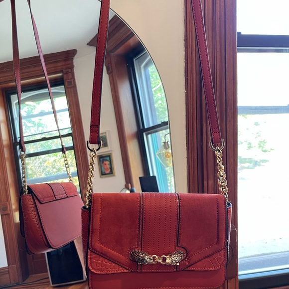 Orange Suede Topshop Crossbody - Picture 3 of 5